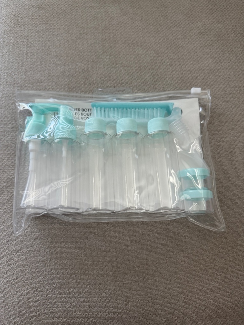 Travel Refillable Toiletry Bottle Set - Light Teal